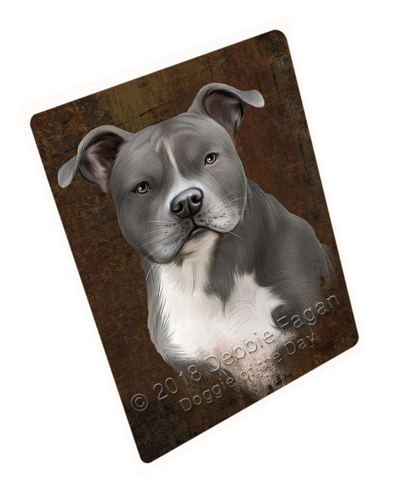 Rustic American Staffordshire Terrier Dog Large Refrigerator / Dishwasher Magnet RMAG87288