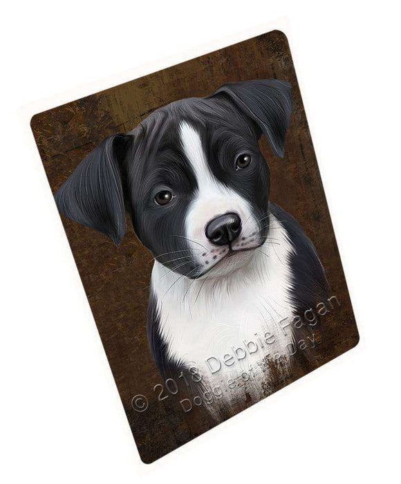 Rustic American Staffordshire Terrier Dog Large Refrigerator / Dishwasher Magnet RMAG87294