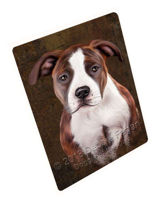 Rustic American Staffordshire Terrier Dog Large Refrigerator / Dishwasher Magnet RMAG87312