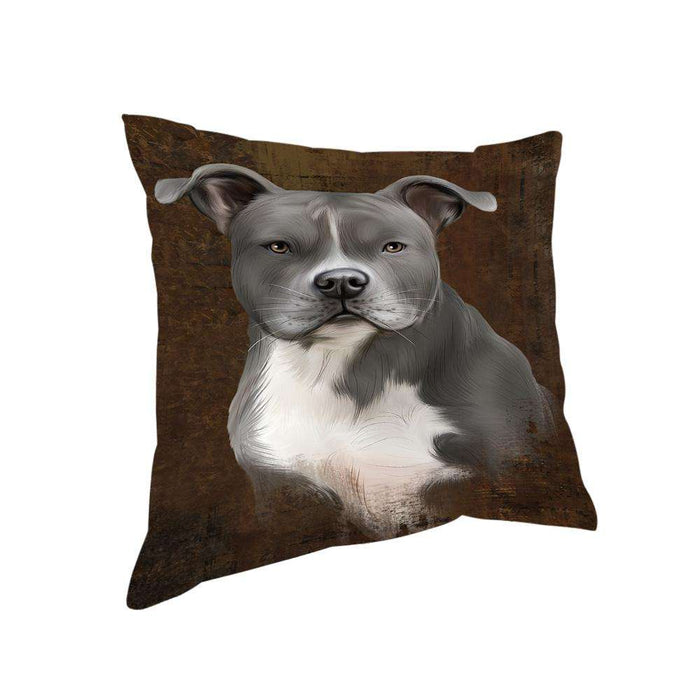 Rustic American Staffordshire Terrier Dog Pillow PIL74228