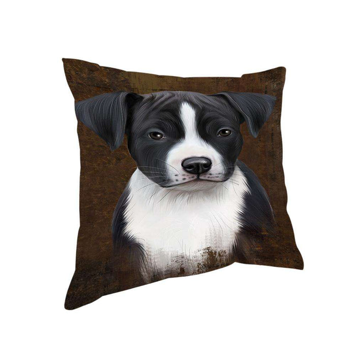 Rustic American Staffordshire Terrier Dog Pillow PIL74232