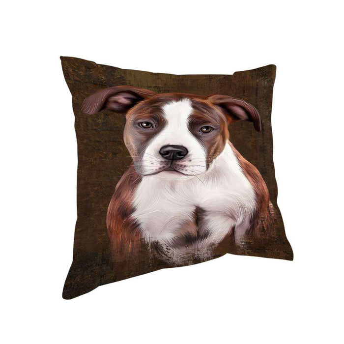 Rustic American Staffordshire Terrier Dog Pillow PIL74244