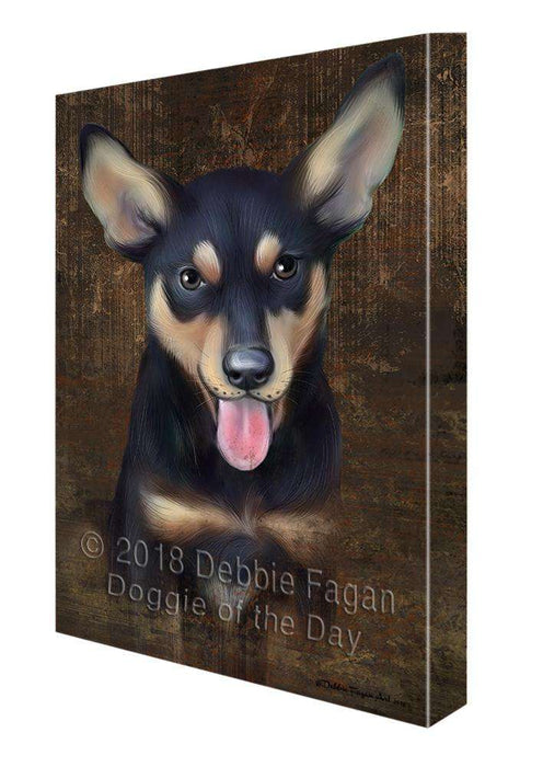 Rustic Australian Kelpie Dog Canvas Print Wall Art Décor CVS69065