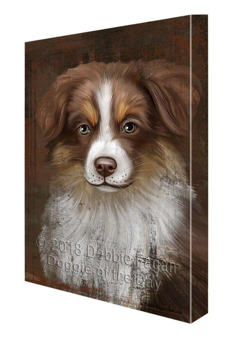 Rustic Australian Shepherd Dog Canvas Print Wall Art Décor CVS69074