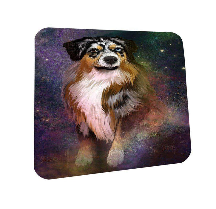 Rustic Australian Shepherd Dog Coasters Set of 4 CST48158