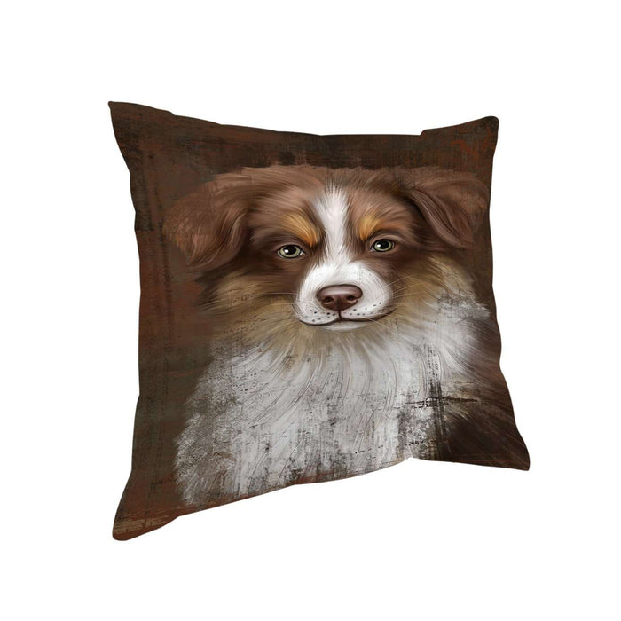 Rustic Australian Shepherd Dog Pillow PIL48852