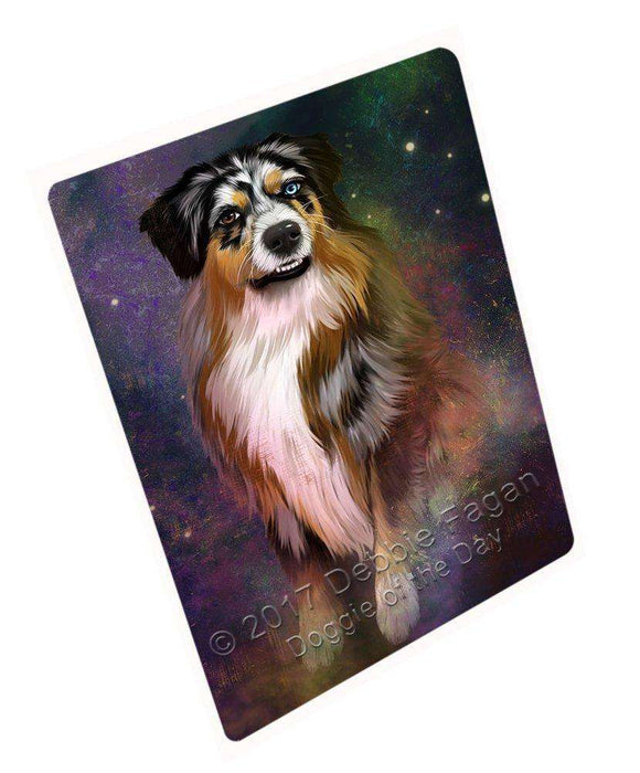 Rustic Australian Shepherd Dog Tempered Cutting Board C48612