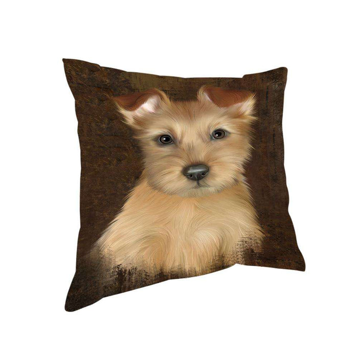 Rustic Australian Terrier Dog Pillow PIL74252