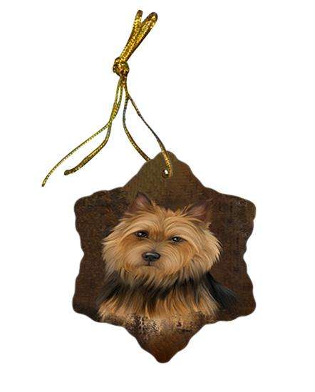 Rustic Australian Terrier Dog Star Porcelain Ornament SPOR54397