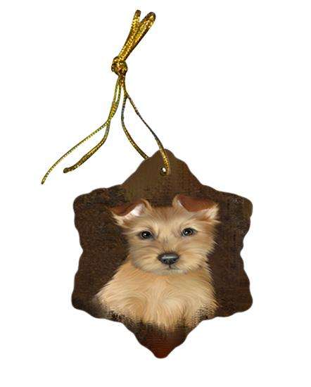Rustic Australian Terrier Dog Star Porcelain Ornament SPOR54398