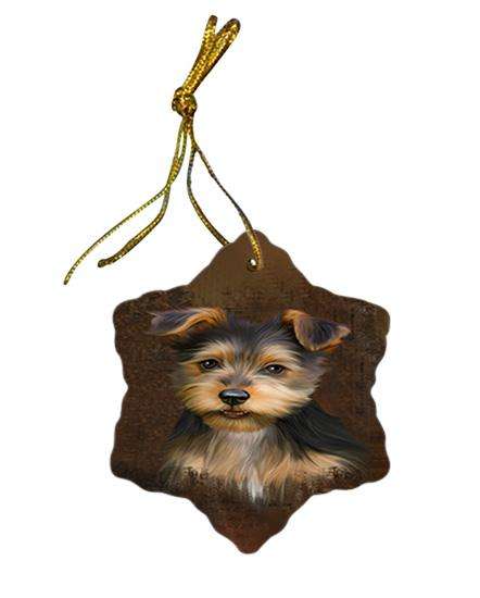 Rustic Australian Terrier Dog Star Porcelain Ornament SPOR54399
