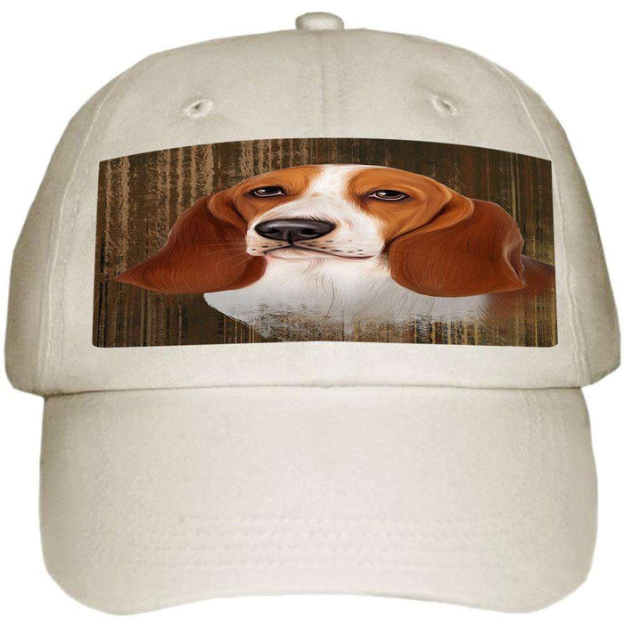Rustic Basset Hound Dog Ball Hat Cap HAT54696
