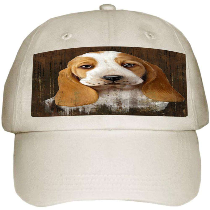 Rustic Basset Hound Dog Ball Hat Cap HAT54708