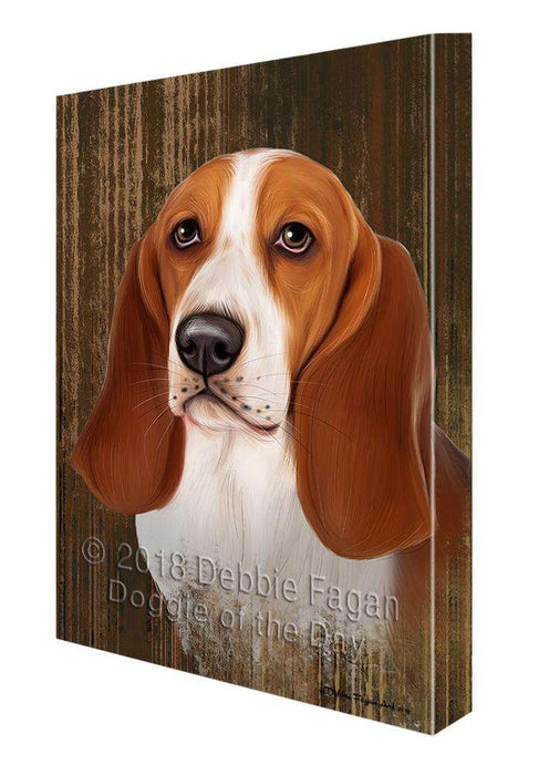 Rustic Basset Hound Dog Canvas Print Wall Art Décor CVS69110