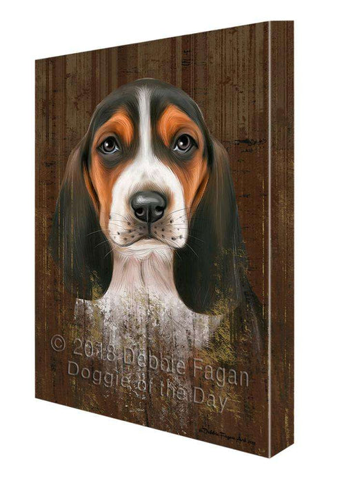 Rustic Basset Hound Dog Canvas Print Wall Art Décor CVS69119