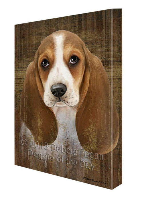 Rustic Basset Hound Dog Canvas Print Wall Art Décor CVS69137