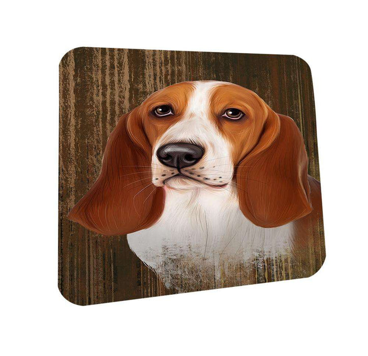 Rustic Basset Hound Dog Coasters Set of 4 CST50274