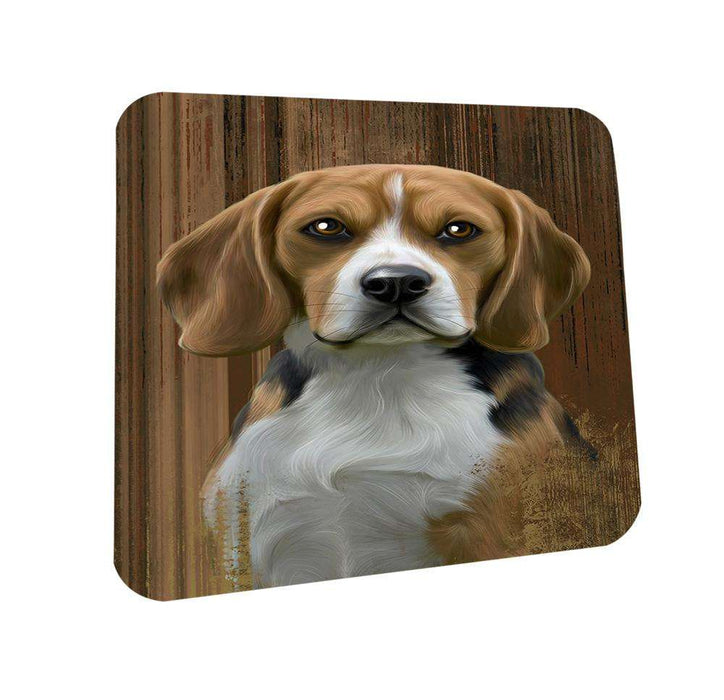 Rustic Beagle Dog Coasters Set of 4 CST50279