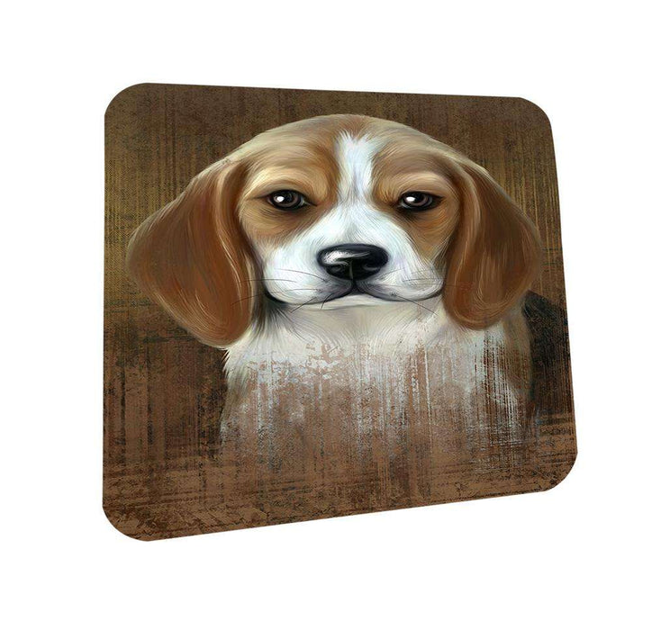 Rustic Beagle Dog Coasters Set of 4 CST50281