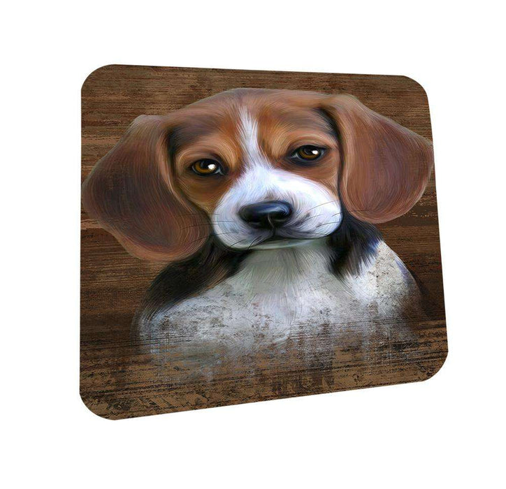 Rustic Beagle Dog Coasters Set of 4 CST50282