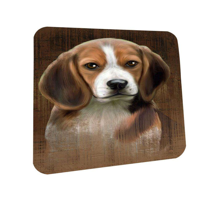 Rustic Beagle Dog Coasters Set of 4 CST50283