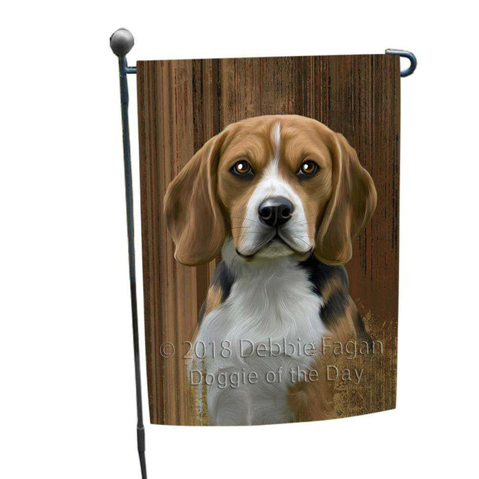 Rustic Beagle Dog Garden Flag GFLG50207