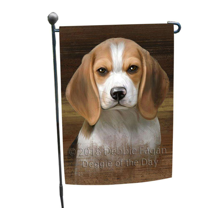 Rustic Beagle Dog Garden Flag GFLG50208