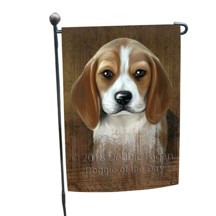 Rustic Beagle Dog Garden Flag GFLG50209