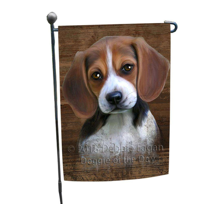 Rustic Beagle Dog Garden Flag GFLG50210
