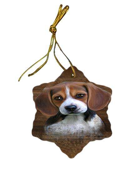 Rustic Beagle Dog Star Porcelain Ornament SPOR50315