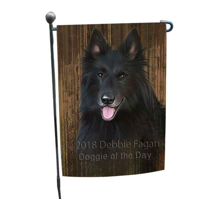 Rustic Belgian Shepherd Dog Garden Flag GFLG50212