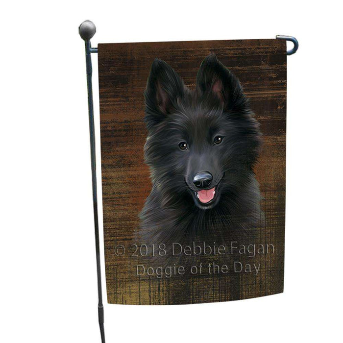 Rustic Belgian Shepherd Dog Garden Flag GFLG50213