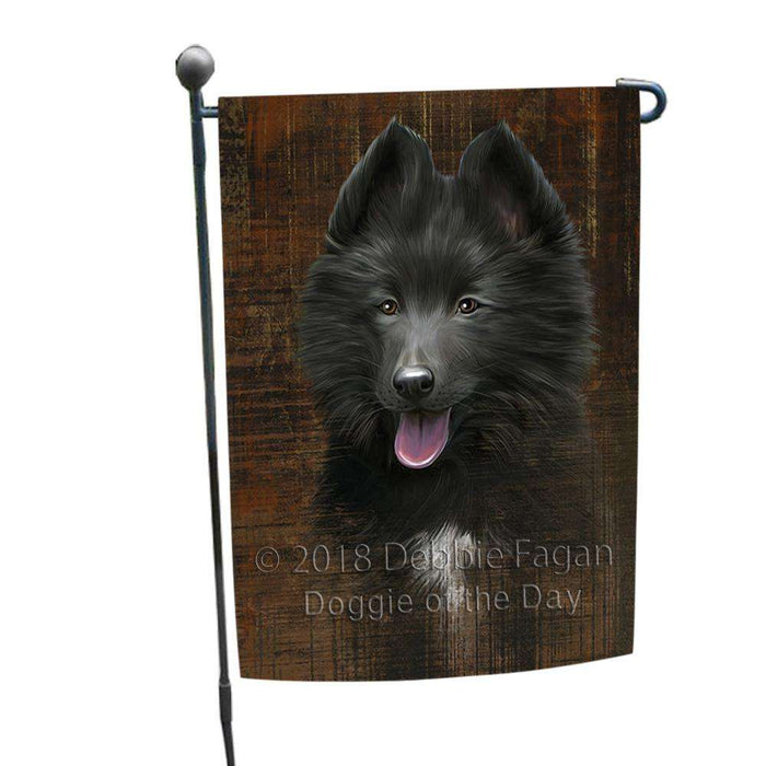 Rustic Belgian Shepherd Dog Garden Flag GFLG50214
