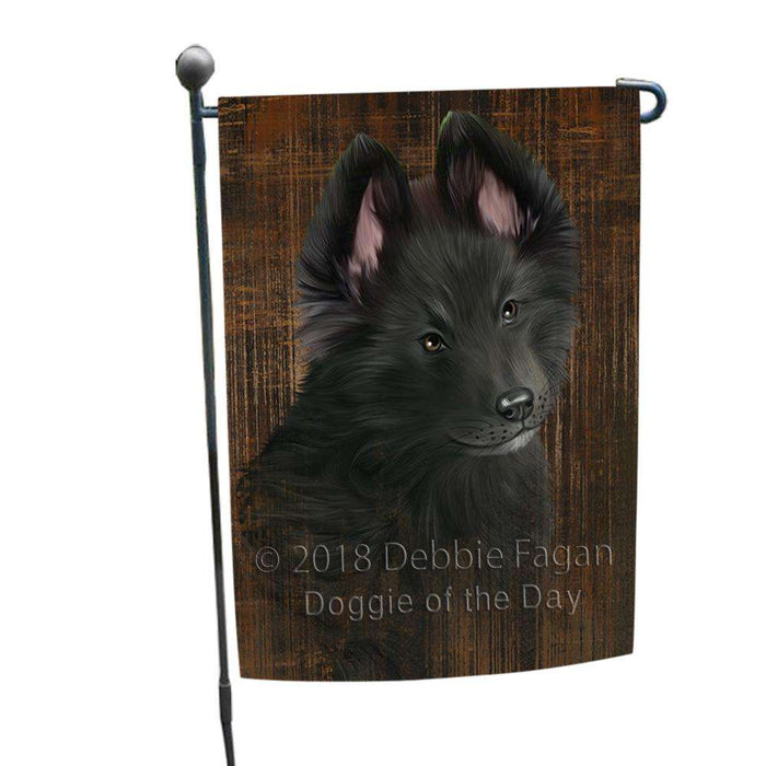 Rustic Belgian Shepherd Dog Garden Flag GFLG50216