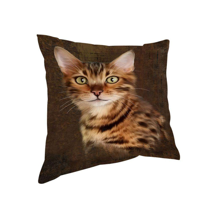 Rustic Bengal Cat Pillow PIL74260