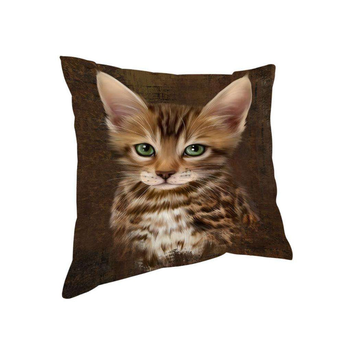Rustic Bengal Cat Pillow PIL74264