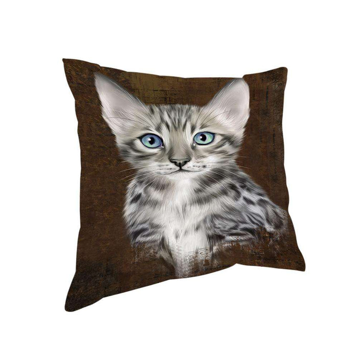 Rustic Bengal Cat Pillow PIL74268