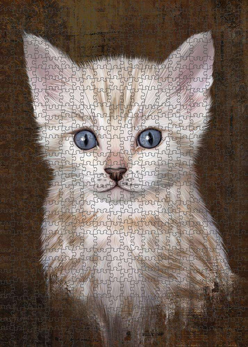 Rustic Bengal Cat Puzzle with Photo Tin PUZL84804
