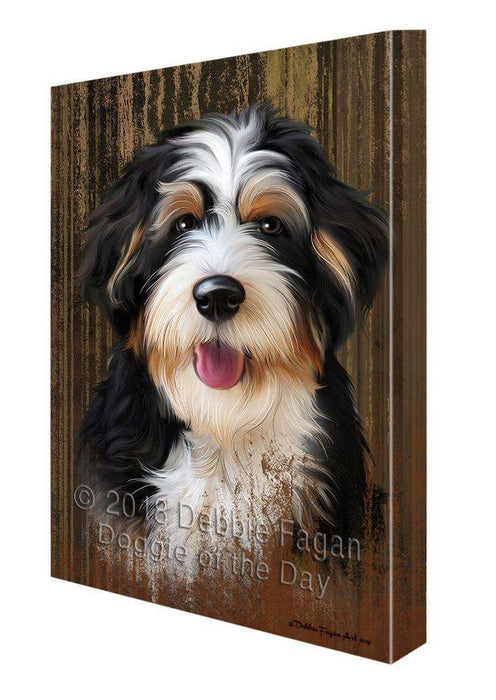 Rustic Bernedoodle Dog Canvas Print Wall Art Décor CVS69245