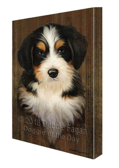 Rustic Bernedoodle Dog Canvas Print Wall Art Décor CVS69254