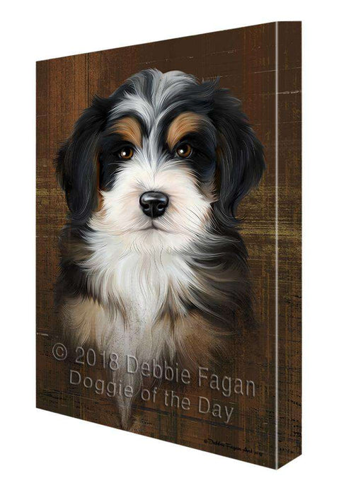 Rustic Bernedoodle Dog Canvas Print Wall Art Décor CVS69263