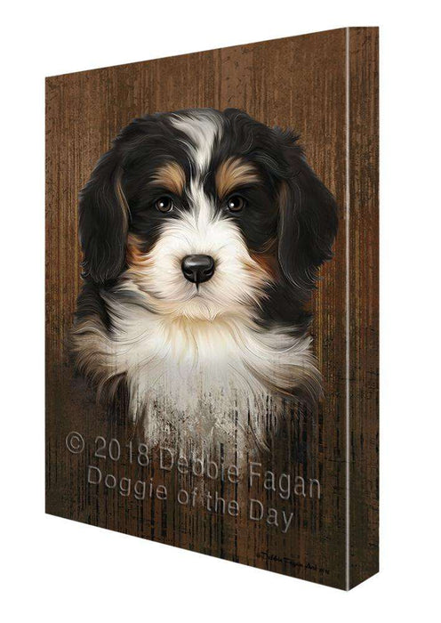 Rustic Bernedoodle Dog Canvas Print Wall Art Décor CVS69281