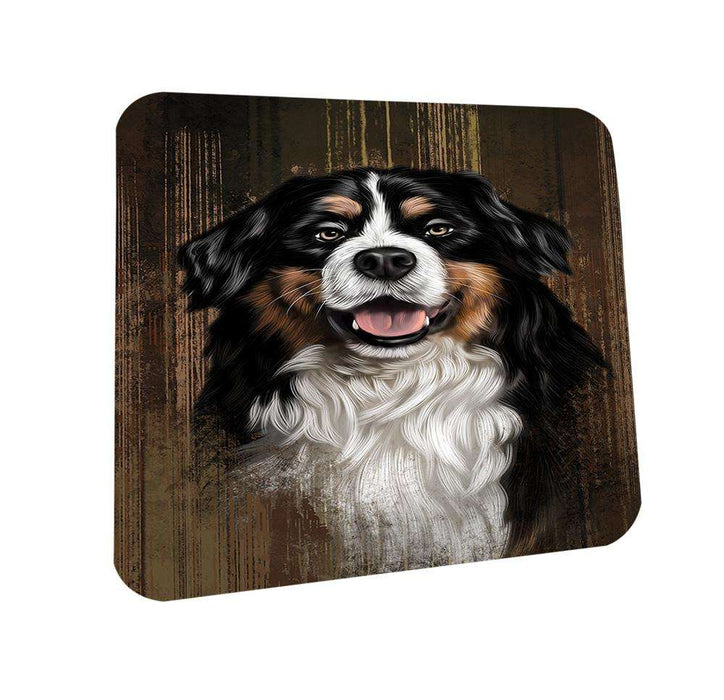 Rustic Bernese Mountain Dog Coasters Set of 4 CST50294