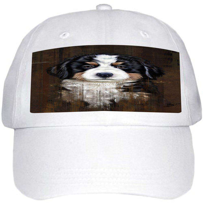 Rustic Bernese Mountain Puppy Ball Hat Cap HAT48336