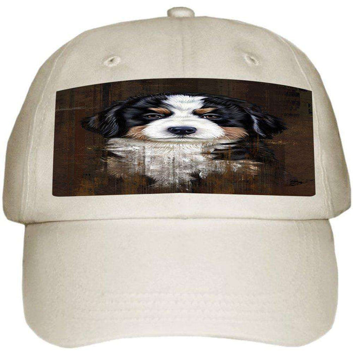 Rustic Bernese Mountain Puppy Ball Hat Cap HAT48336