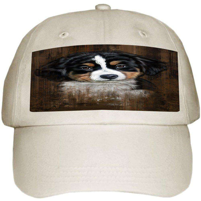 Rustic Bernese Mountain Puppy Ball Hat Cap HAT48339