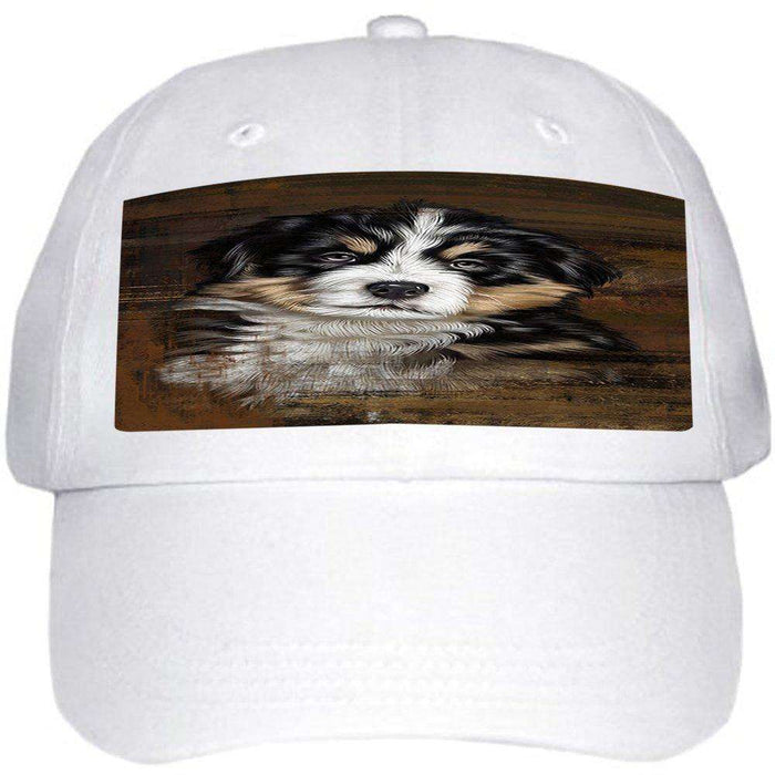 Rustic Bernese Mountain Puppy Ball Hat Cap HAT48342