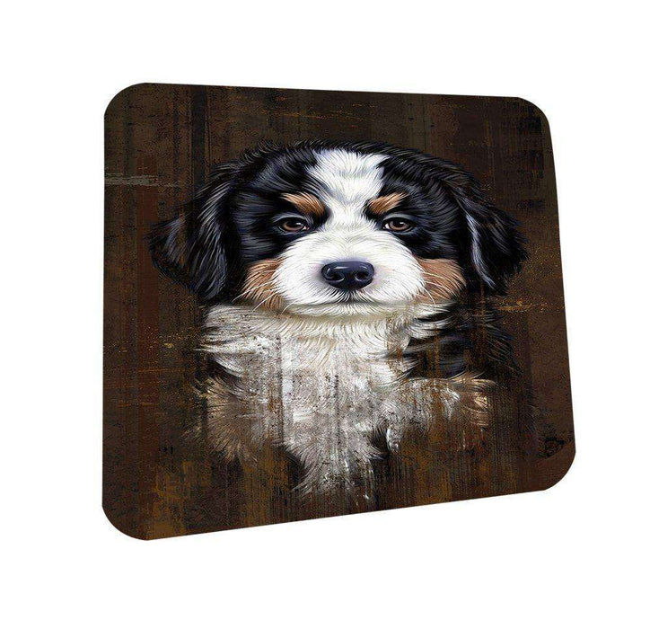 Rustic Bernese Mountain Puppy Coasters Set of 4 CST48160