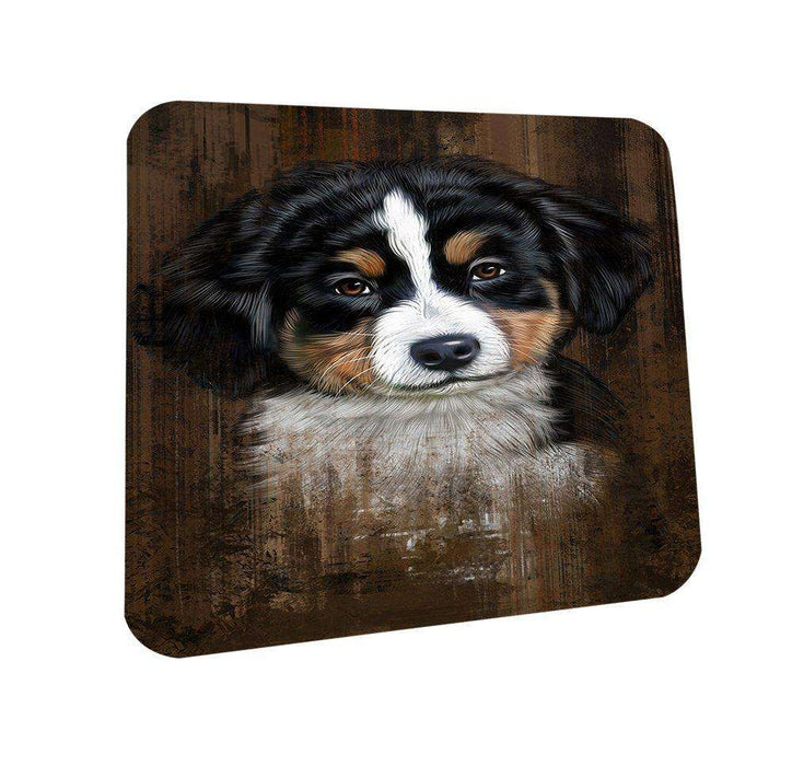 Rustic Bernese Mountain Puppy Coasters Set of 4 CST48161