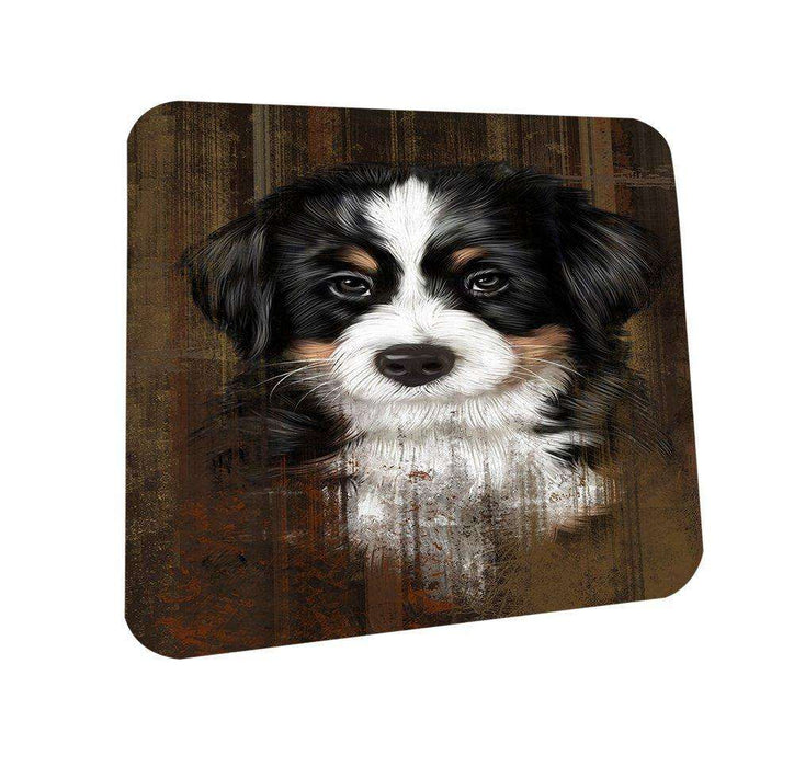 Rustic Bernese Mountain Puppy Coasters Set of 4 CST48163